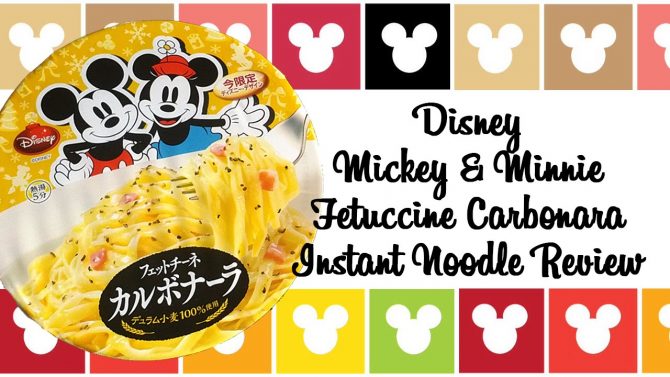 Tokyo Disneyland Mickey Mouse Fettucine Carbonara Instant Noodles review